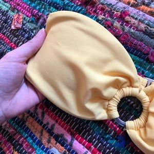 Yellow Bandeau Swimsuit top